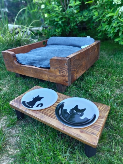 Kojo drewniane dla małego psa lub kota 500x400x300/145