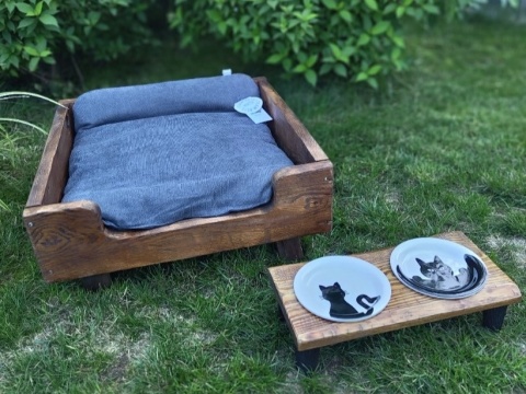 Kojo drewniane dla małego psa lub kota 500x400x300/145