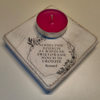 Podkładka sosnowa z tealight